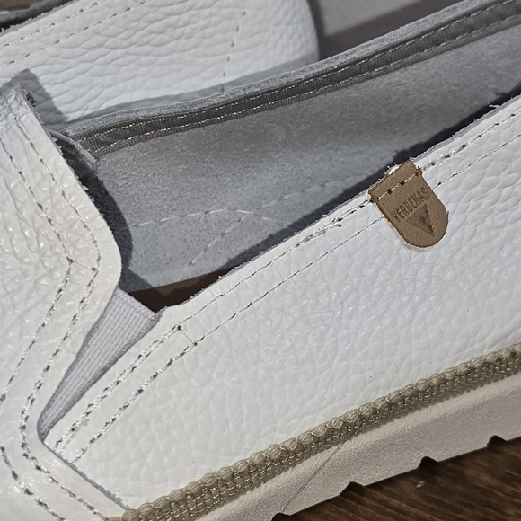 NWOT Verbenas White Nucleo Made In Spain Leather Slip-ons Women's Size 7.5 - Picture 5 of 9